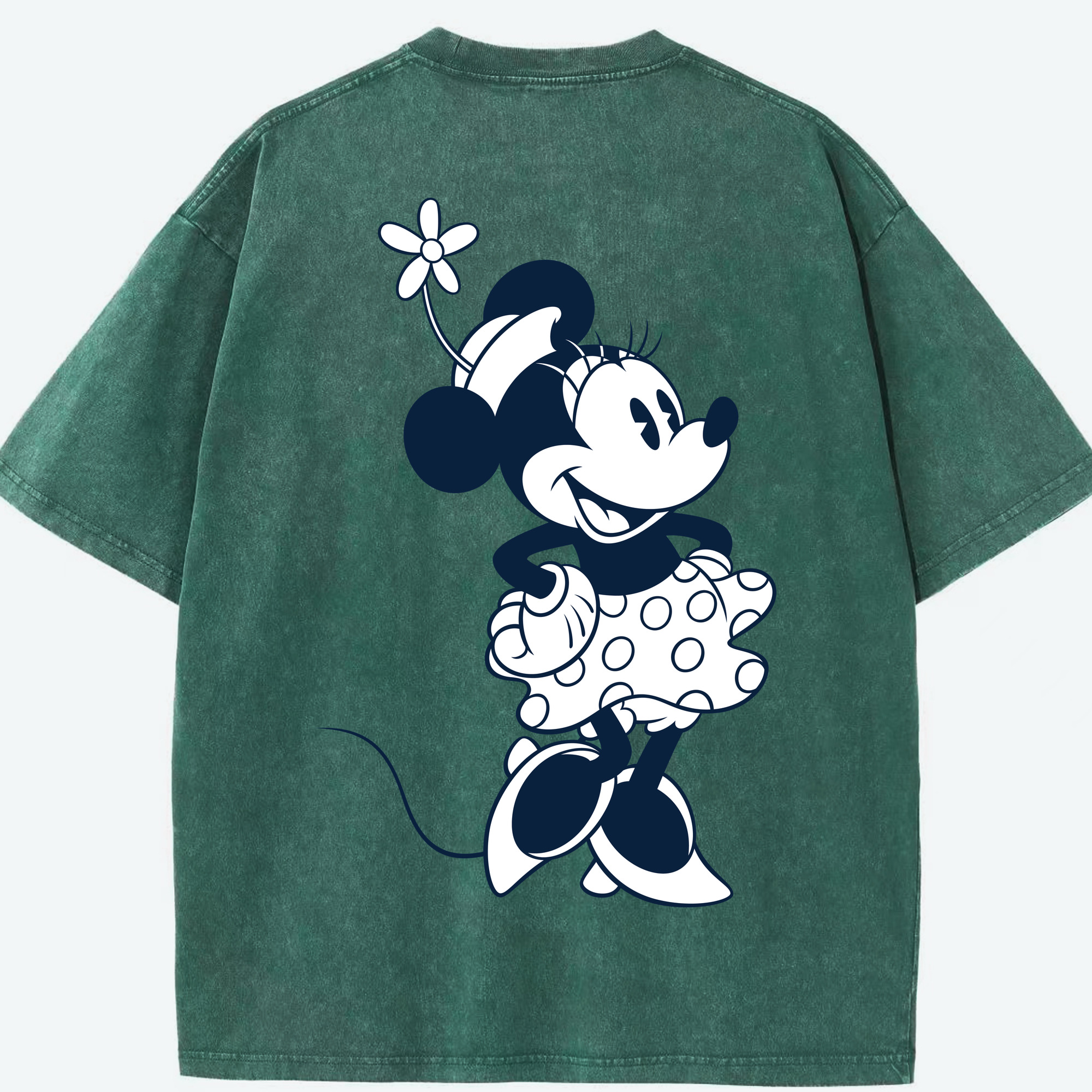 （画像用） ミッキーマウス Mickey Mouse 綿100% ヴィンテージ風 半袖Tシャツ（背面プリント）